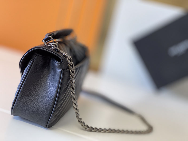 N品 YSL サンローラン バッグ 50代 カレッジ ミディアム ブラック 600279BRM041000 ラムスキン シルバー金具 激安優良店 - 画像 (9)