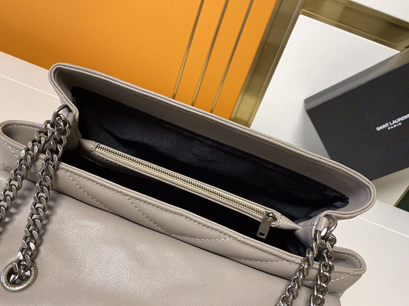 N品 YSL サンローラン バッグ 人気ランキング ルル ミディアム DUSTY GREY 574946DV7261722 ラムスキン シルバー金具 - 画像 (3)