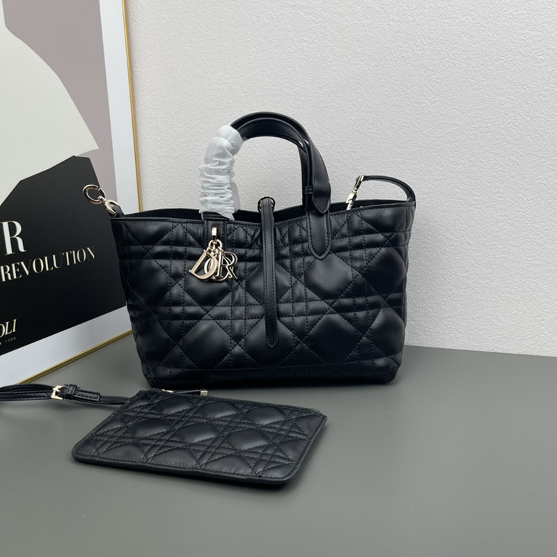 N品 DIOR ディオール Dior Toujours バッグ ミディアム M2821OSHJ_M900 黒 ブラック ゴールド金具 激安優良店 - 画像 (3)