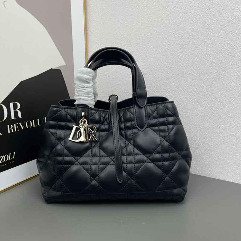 N品 DIOR ディオール Dior Toujours バッグ ミディアム M2821OSHJ_M900 黒 ブラック ゴールド金具 激安優良店 - 画像 (2)