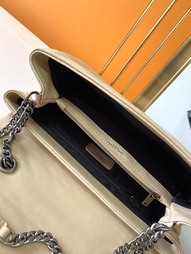 N品 YSL サンローラン バッグ 人気ランキング ルル ミディアム GREYISH BROWN 574946DV7282826 ラムスキン ブラック金具 - 画像 (4)