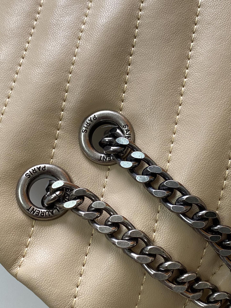 N品 YSL サンローラン バッグ 人気ランキング ルル ミディアム GREYISH BROWN 574946DV7282826 ラムスキン ブラック金具 - 画像 (3)
