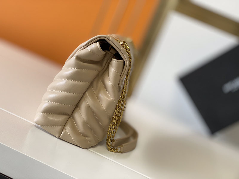 N品 YSL サンローラン バッグ 人気ランキング ルル ミディアム GREYISH BROWN 574946DV7272826 ラムスキン ゴールド金具 - 画像 (9)
