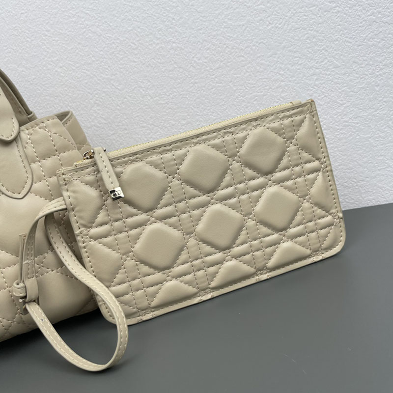 N品 DIOR ディオール Dior Toujours バッグ ミディアム M2821OSHJ_M51U パウダーベージュ ゴールド金具 激安優良店 - 画像 (7)