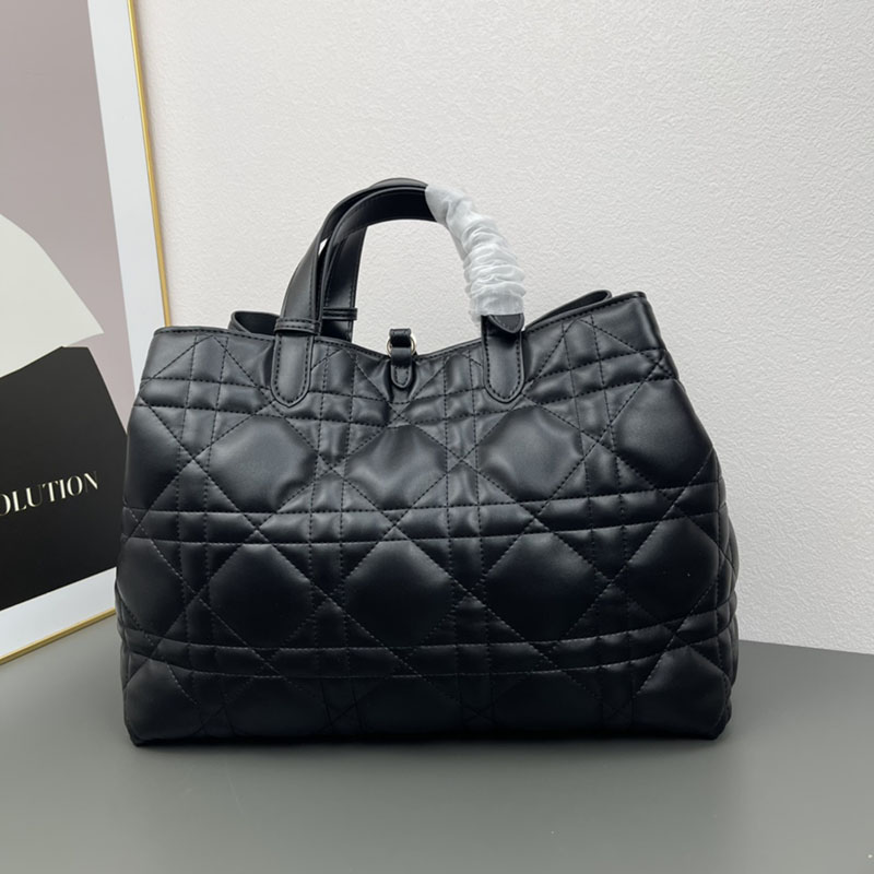 N品 DIOR ディオール Dior Toujours バッグ ラージ M2820OSHJ_M900 黒 ブラック ゴールド金具 激安優良店 - 画像 (9)