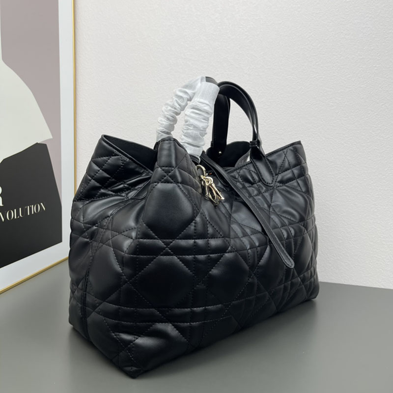 N品 DIOR ディオール Dior Toujours バッグ ラージ M2820OSHJ_M900 黒 ブラック ゴールド金具 激安優良店 - 画像 (8)