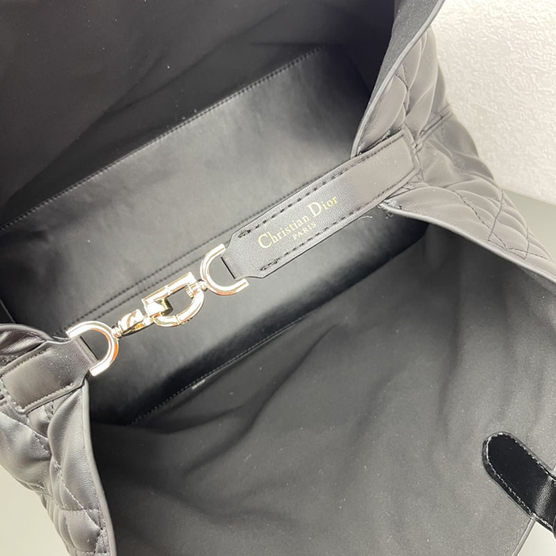N品 DIOR ディオール Dior Toujours バッグ ラージ M2820OSHJ_M900 黒 ブラック ゴールド金具 激安優良店 - 画像 (4)