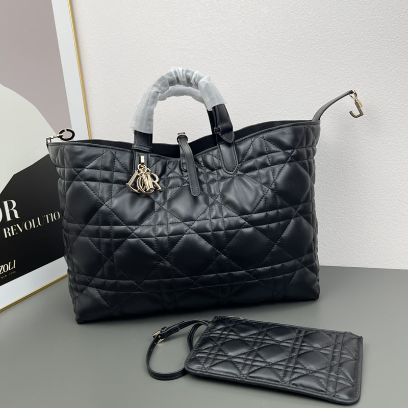 N品 DIOR ディオール Dior Toujours バッグ ラージ M2820OSHJ_M900 黒 ブラック ゴールド金具 激安優良店 - 画像 (3)