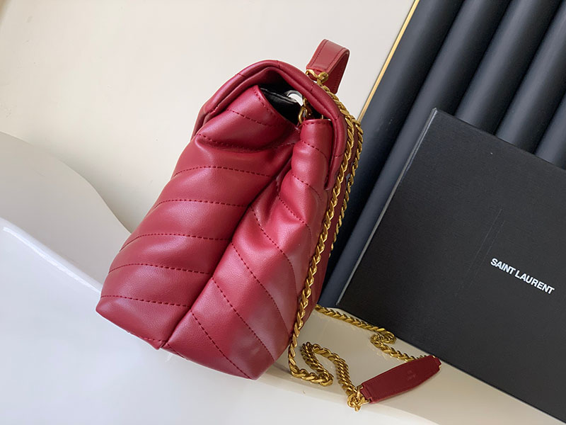 N品 YSL サンローラン バッグ 人気ランキング ルル ミディアム レッド 574946DV7276937 ラムスキン ゴールド金具 - 画像 (9)