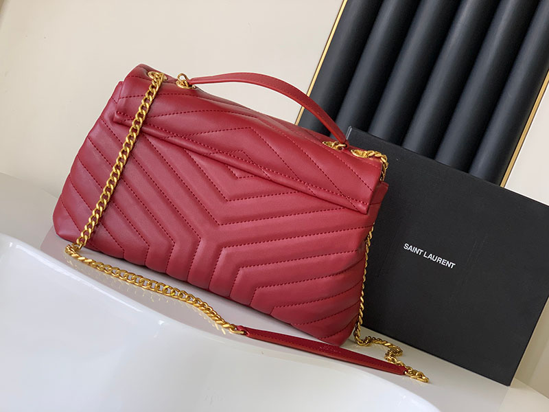 N品 YSL サンローラン バッグ 人気ランキング ルル ミディアム レッド 574946DV7276937 ラムスキン ゴールド金具 - 画像 (8)