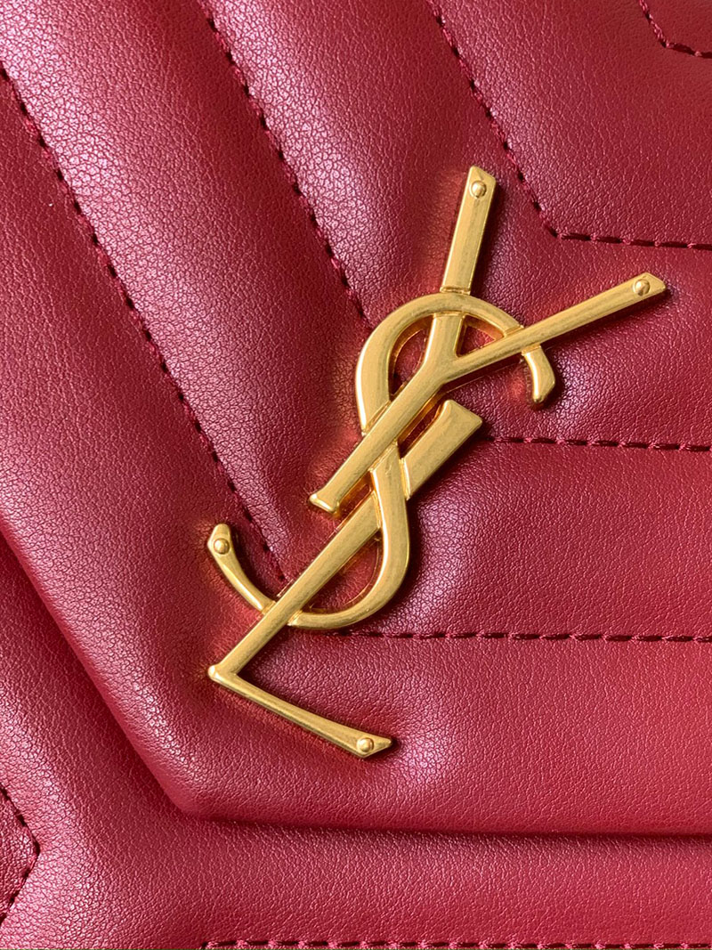 N品 YSL サンローラン バッグ 人気ランキング ルル ミディアム レッド 574946DV7276937 ラムスキン ゴールド金具 - 画像 (6)