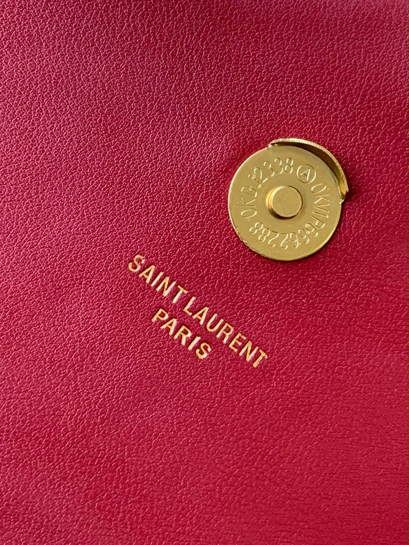 N品 YSL サンローラン バッグ 人気ランキング ルル ミディアム レッド 574946DV7276937 ラムスキン ゴールド金具 - 画像 (5)