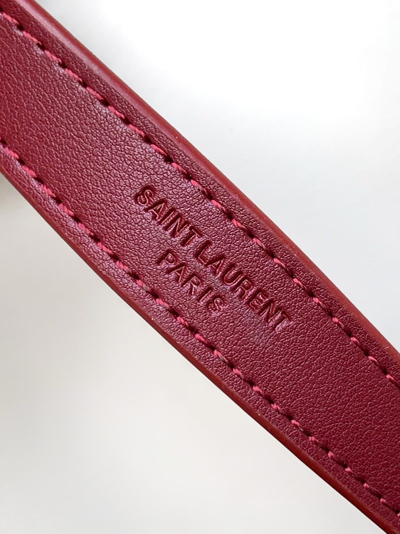N品 YSL サンローラン バッグ 人気ランキング ルル ミディアム レッド 574946DV7276937 ラムスキン ゴールド金具 - 画像 (4)