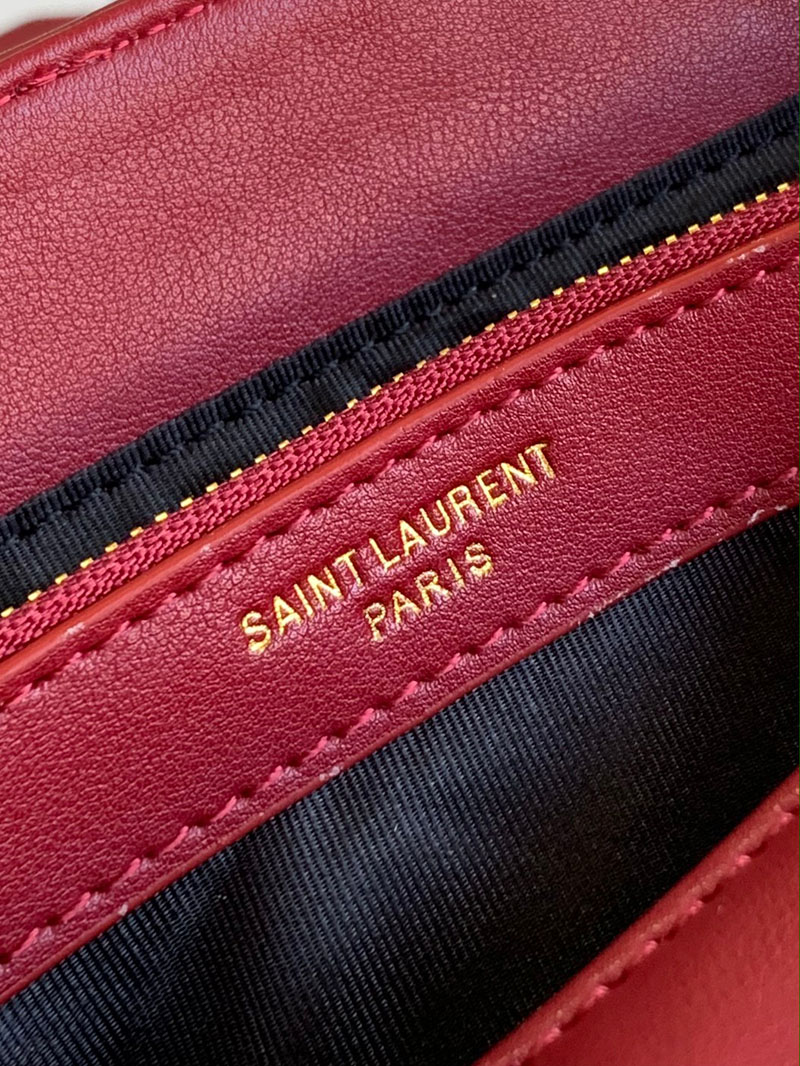 N品 YSL サンローラン バッグ 人気ランキング ルル ミディアム レッド 574946DV7276937 ラムスキン ゴールド金具 - 画像 (2)