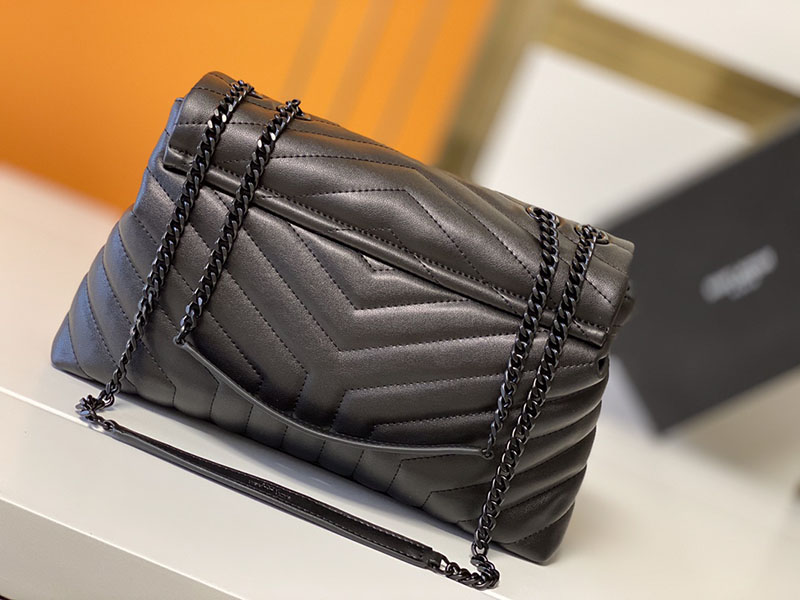 N品 YSL サンローラン バッグ 人気ランキング ルル ミディアム ブラック 574946DV7281000 ラムスキン ブラック金具 - 画像 (8)