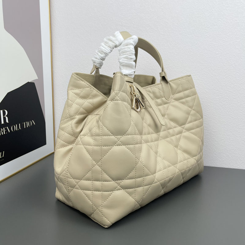 N品 DIOR ディオール Dior Toujours バッグ ラージ M2820OSHJ_M51U パウダーベージュ ゴールド金具 激安優良店 - 画像 (7)