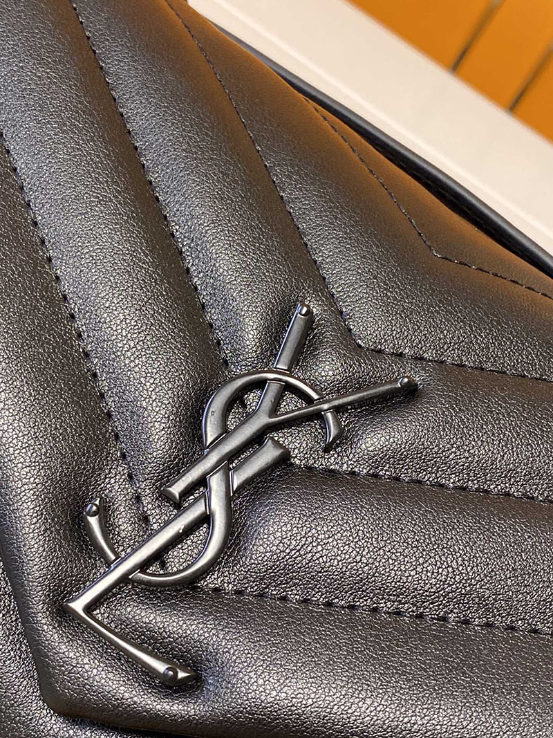 N品 YSL サンローラン バッグ 人気ランキング ルル ミディアム ブラック 574946DV7281000 ラムスキン ブラック金具 - 画像 (6)