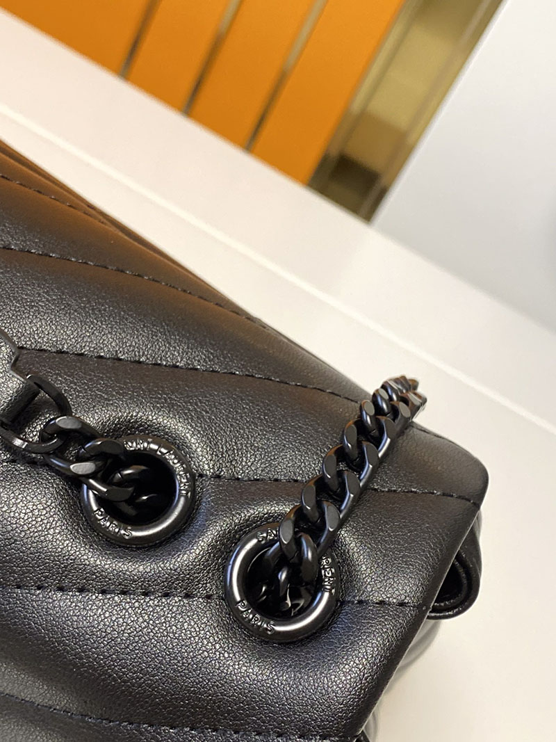 N品 YSL サンローラン バッグ 人気ランキング ルル ミディアム ブラック 574946DV7281000 ラムスキン ブラック金具 - 画像 (5)
