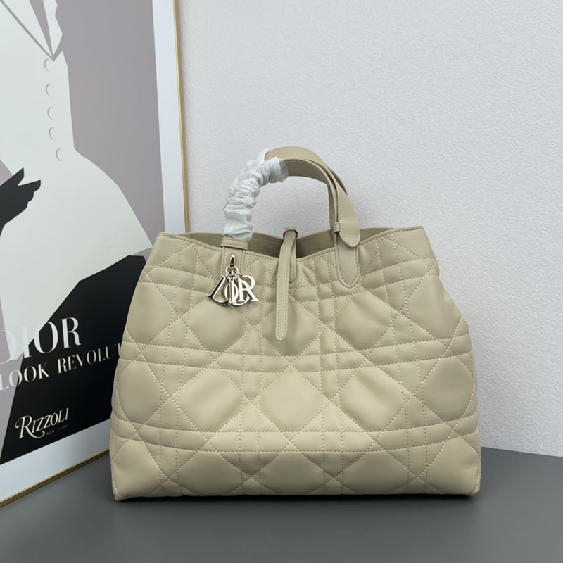 N品 DIOR ディオール Dior Toujours バッグ ラージ M2820OSHJ_M51U パウダーベージュ ゴールド金具 激安優良店 - 画像 (2)