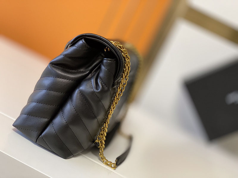 N品 YSL サンローラン バッグ 人気ランキング ルル ミディアム ブラック 574946DV7271000 ラムスキン ゴールド金具 - 画像 (9)