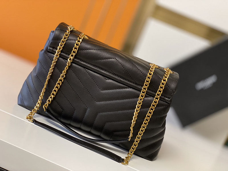 N品 YSL サンローラン バッグ 人気ランキング ルル ミディアム ブラック 574946DV7271000 ラムスキン ゴールド金具 - 画像 (8)
