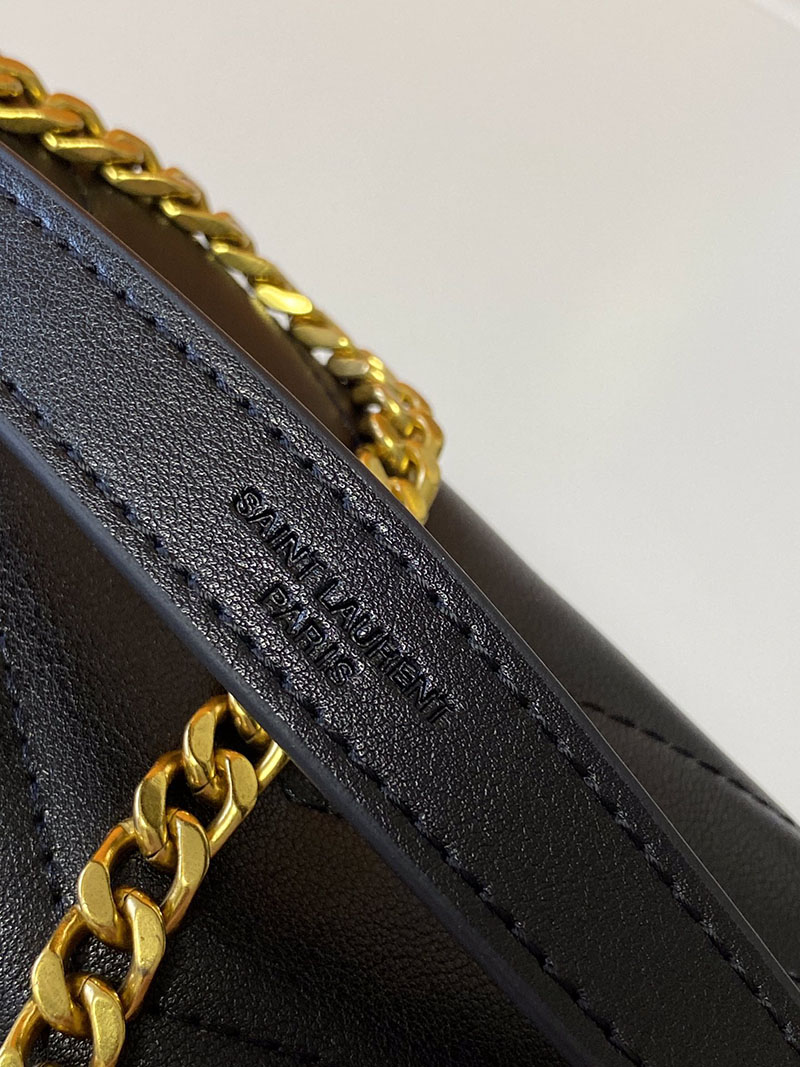 N品 YSL サンローラン バッグ 人気ランキング ルル ミディアム ブラック 574946DV7271000 ラムスキン ゴールド金具 - 画像 (5)