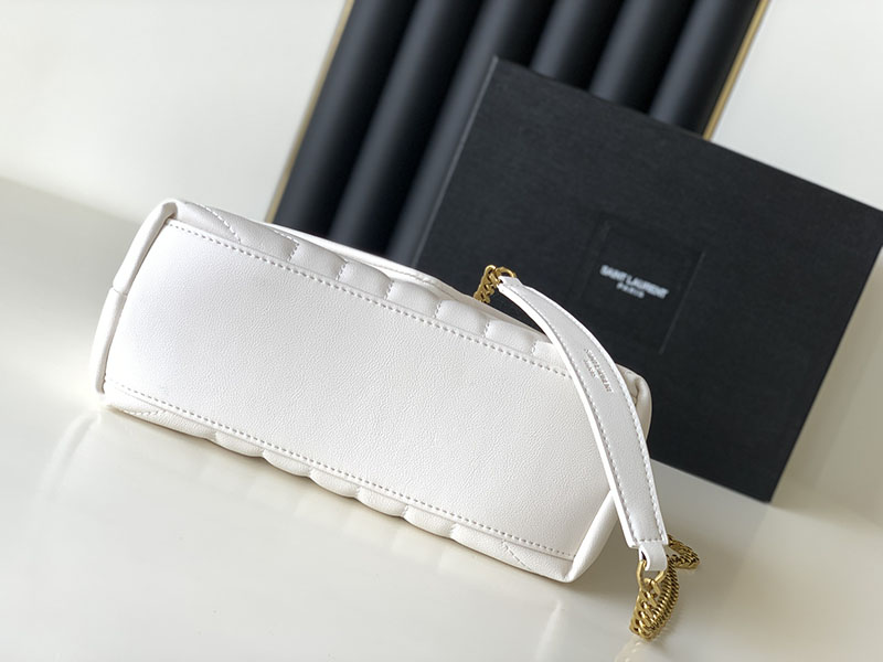 N品 YSL サンローラン バッグ 40代 ルル スモール ホワイト 494699DV7272000 ラムスキン ゴールド金具 - 画像 (7)