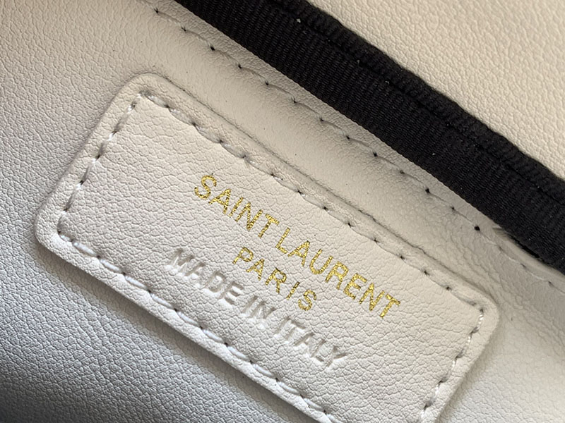 N品 YSL サンローラン バッグ 40代 ルル スモール ホワイト 494699DV7272000 ラムスキン ゴールド金具 - 画像 (2)