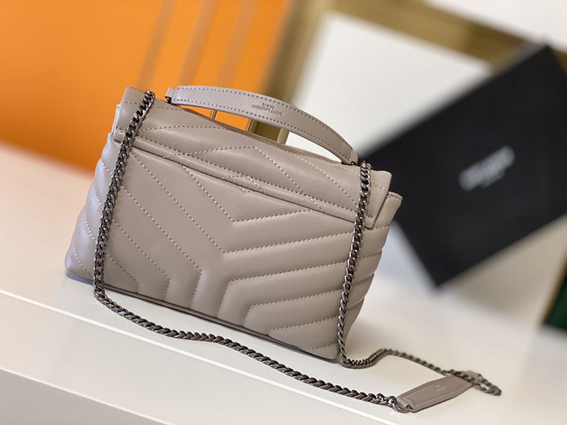 N品 YSL サンローラン バッグ 40代 ルル スモール フォグ 494699DV7261202 ラムスキン シルバー金具 - 画像 (8)