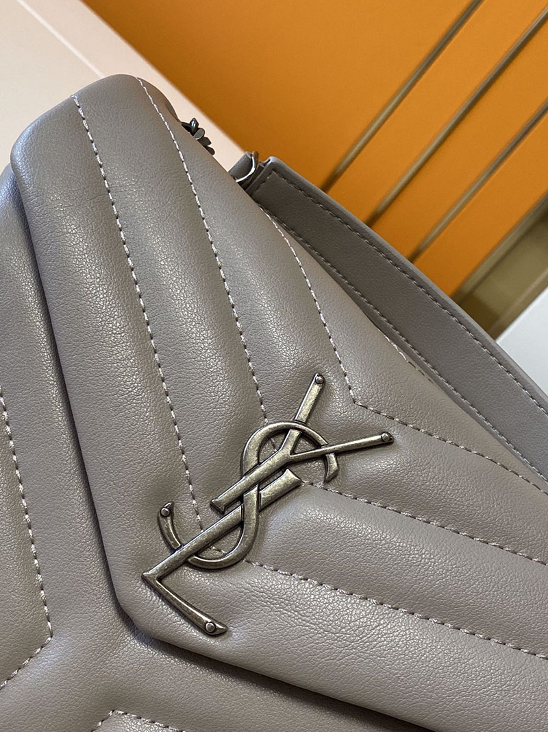 N品 YSL サンローラン バッグ 40代 ルル スモール フォグ 494699DV7261202 ラムスキン シルバー金具 - 画像 (6)