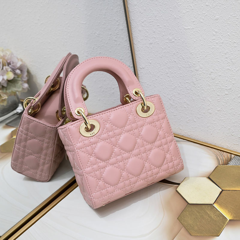 N品 DIOR ディオール Lady Dior バッグ ミニ M0505ONGE_M05N ピンク ゴールド金具 激安優良店 - 画像 (9)