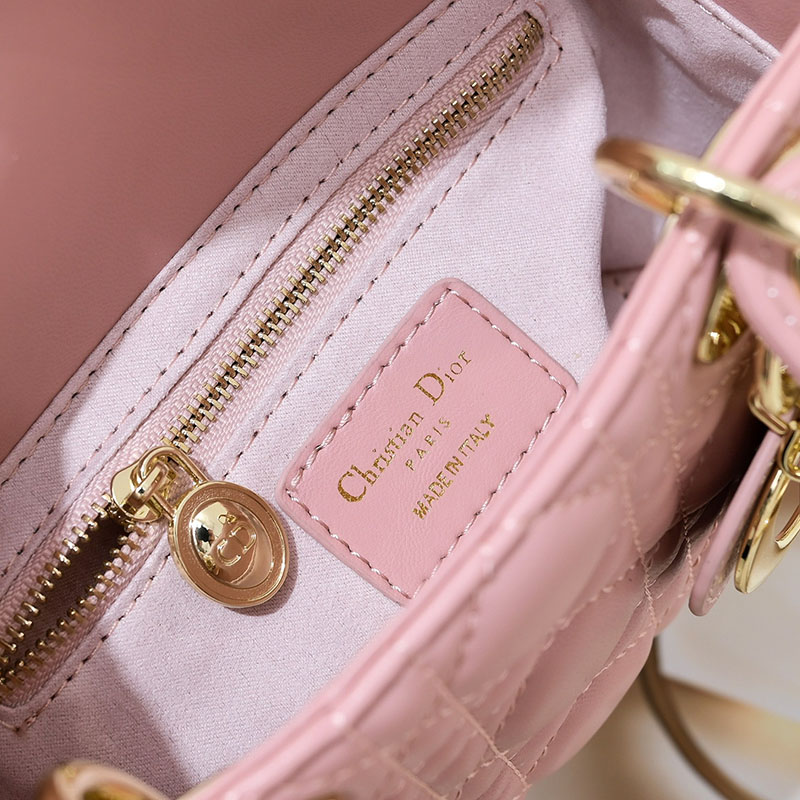 N品 DIOR ディオール Lady Dior バッグ ミニ M0505ONGE_M05N ピンク ゴールド金具 激安優良店 - 画像 (2)