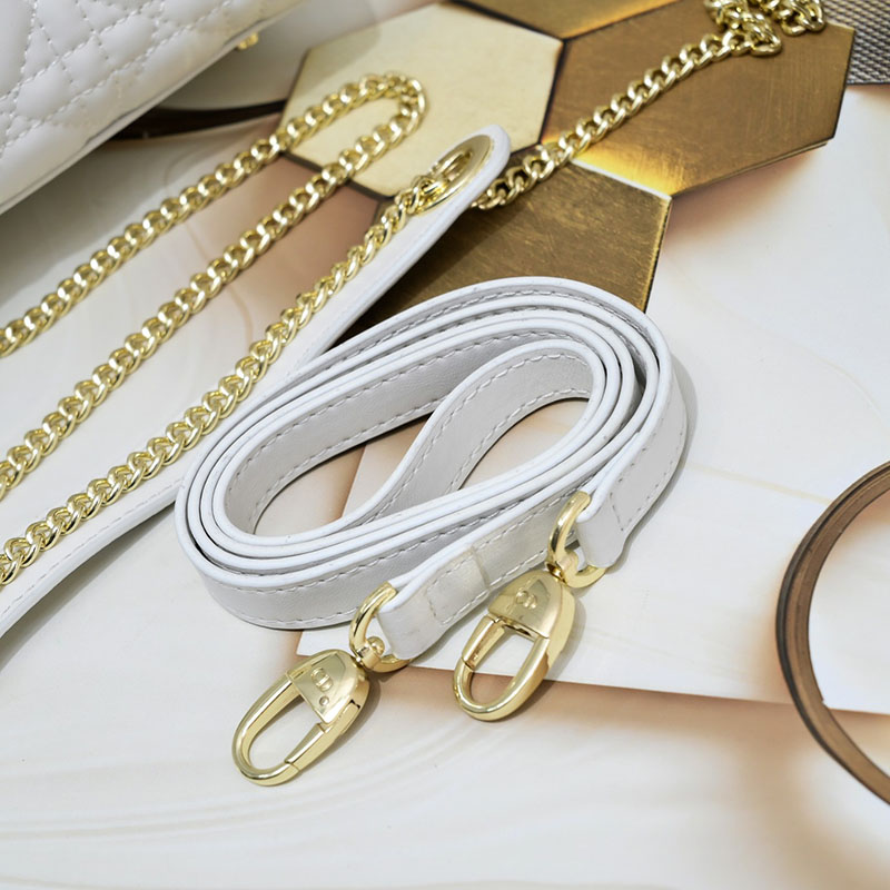N品 DIOR ディオール Lady Dior バッグ ミニ M0505ONGE_M030 ホワイト ゴールド金具 激安優良店 - 画像 (3)