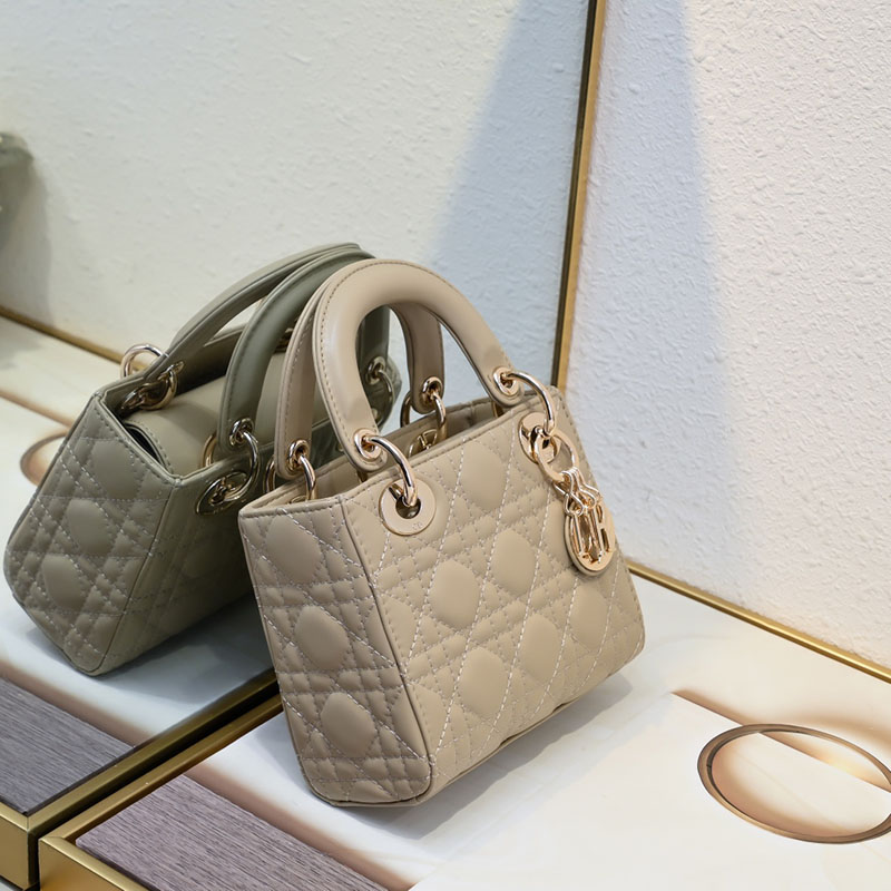N品 DIOR ディオール Lady Dior バッグ ミニ M0505ONGE_M52U キャラメルベージュ ゴールド金具 激安優良店 - 画像 (9)