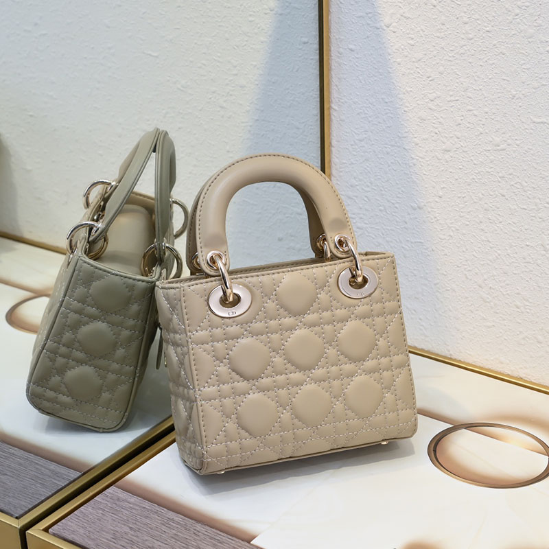 N品 DIOR ディオール Lady Dior バッグ ミニ M0505ONGE_M52U キャラメルベージュ ゴールド金具 激安優良店 - 画像 (8)