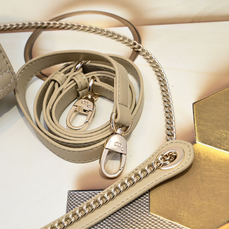 N品 DIOR ディオール Lady Dior バッグ ミニ M0505ONGE_M52U キャラメルベージュ ゴールド金具 激安優良店 - 画像 (6)