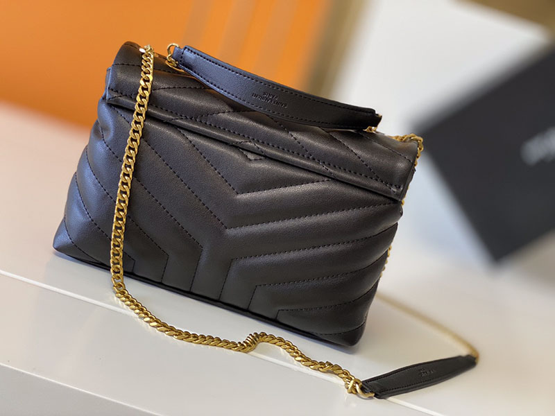 N品 YSL サンローラン バッグ 40代 ルル スモール ブラック 494699DV7271000 ラムスキン ゴールド金具 - 画像 (8)