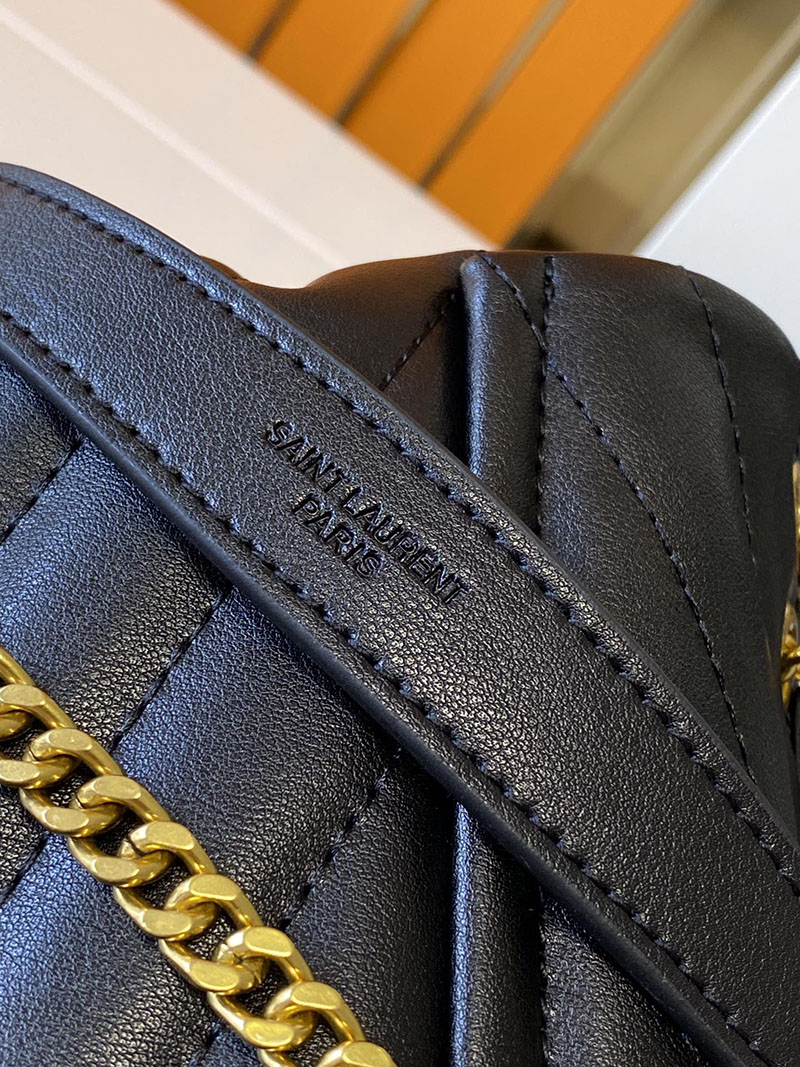 N品 YSL サンローラン バッグ 40代 ルル スモール ブラック 494699DV7271000 ラムスキン ゴールド金具 - 画像 (5)
