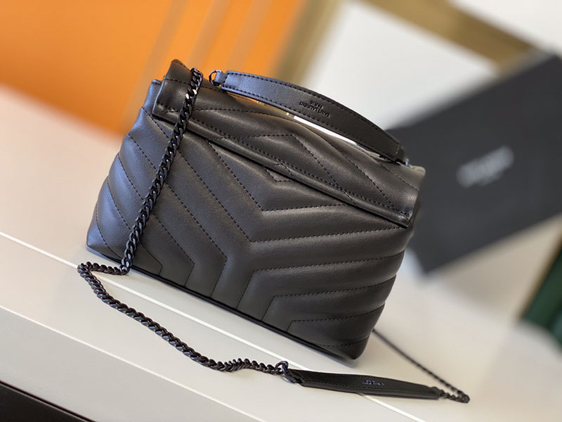 N品 YSL サンローラン バッグ 40代 ルル スモール ブラック 494699DV7281000 ラムスキン ブラック金具 - 画像 (8)