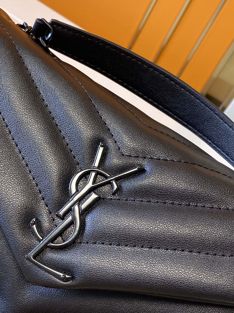 N品 YSL サンローラン バッグ 40代 ルル スモール ブラック 494699DV7281000 ラムスキン ブラック金具 - 画像 (6)