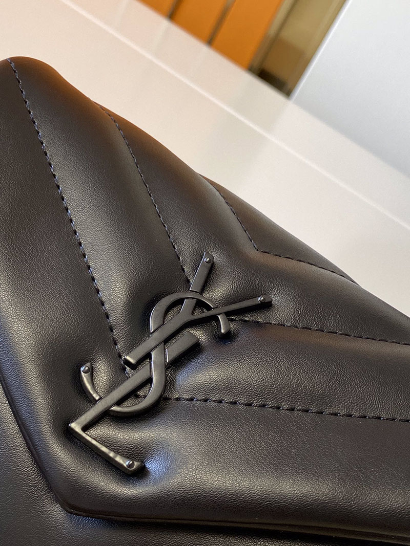 N品 YSL サンローラン 斜めがけバッグ ルル トイバッグ ブラック 678401DV7081000 ラムスキン ブラック金具 - 画像 (6)