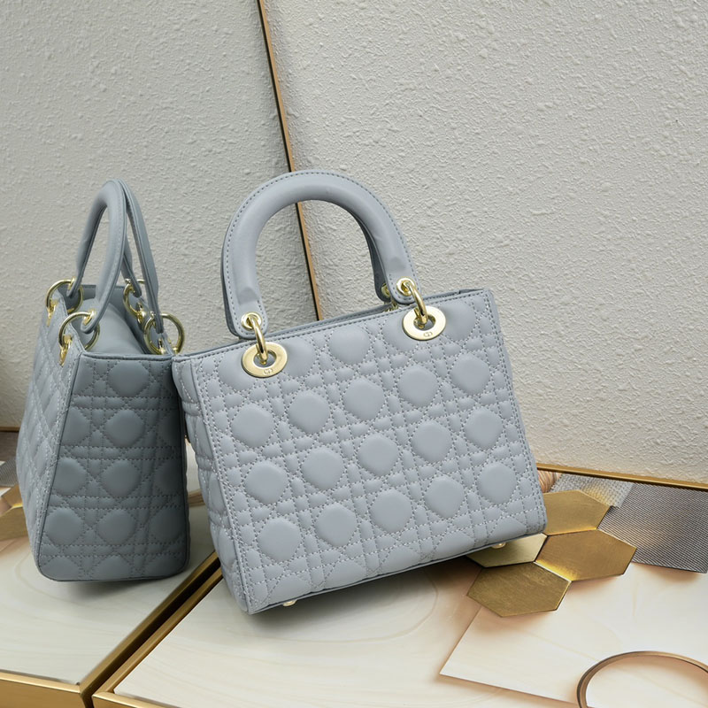 N品 DIOR ディオール Lady Dior バッグ ミディアム M0565ONGE_M81B ストーングレー ゴールド金具 激安優良店 - 画像 (8)
