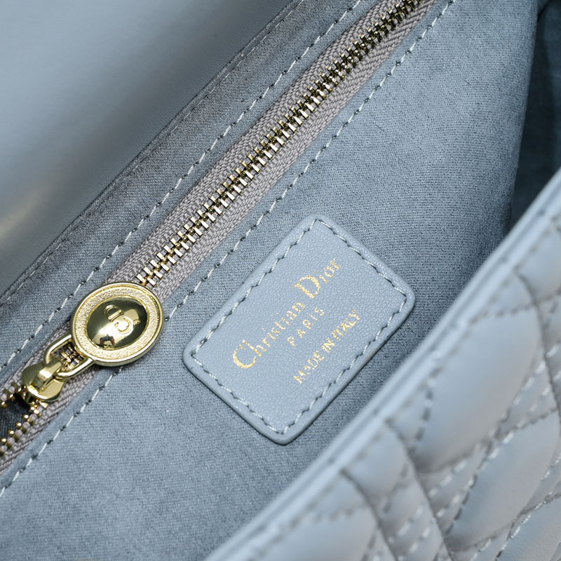 N品 DIOR ディオール Lady Dior バッグ ミディアム M0565ONGE_M81B ストーングレー ゴールド金具 激安優良店 - 画像 (2)