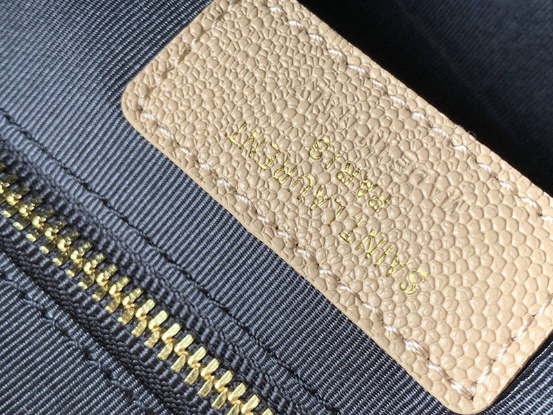 N品 YSL サンローラン ショルダーバッグ エンベロープ ミディアム DARK TOFFEE 600185AACT72646 ラムスキン ゴールド金具 - 画像 (2)