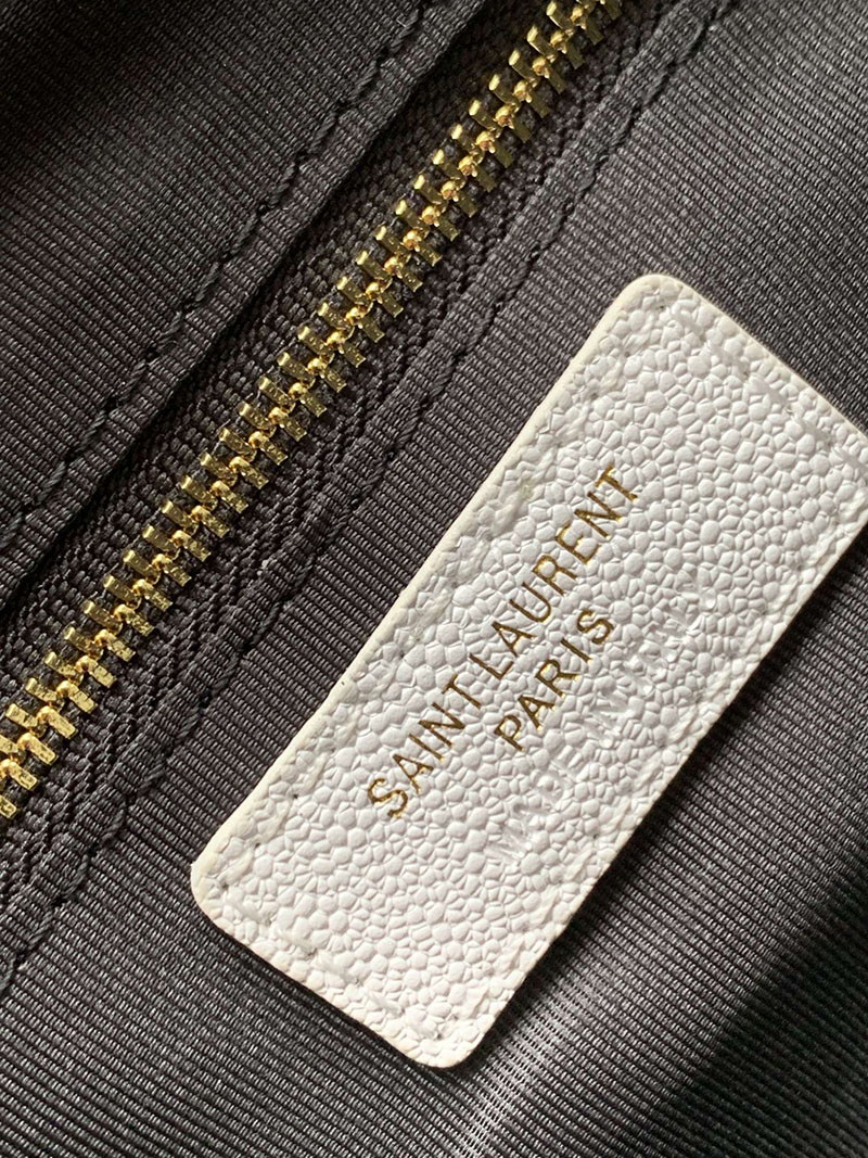 N品 YSL サンローラン ショルダーバッグ エンベロープ ミディアム ホワイト 600185AACT72000 ラムスキン ゴールド金具 - 画像 (2)