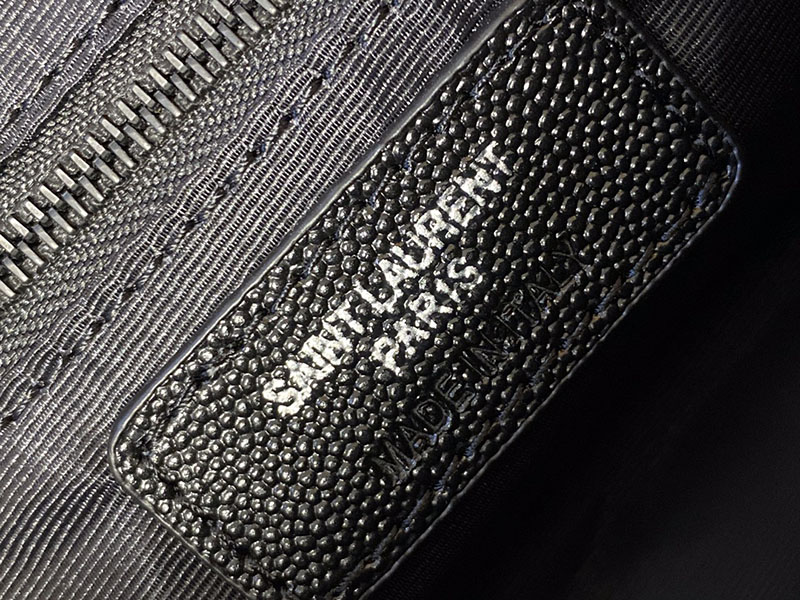 N品 YSL サンローラン ショルダーバッグ エンベロープ ミディアム ブラック 600185AACT81000 ラムスキン ブラック金具 - 画像 (2)