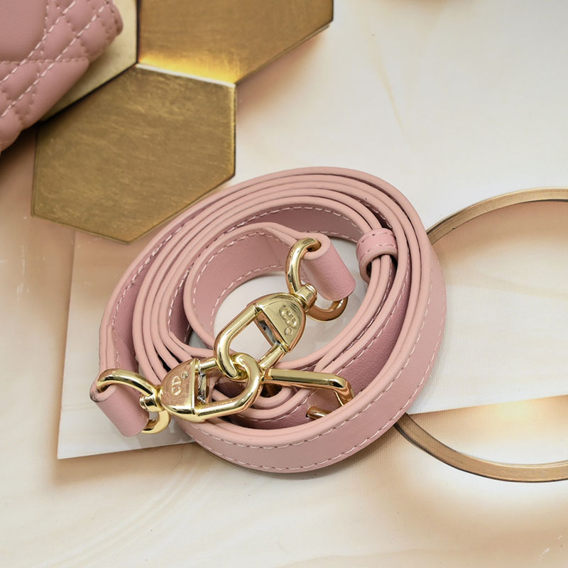 N品 DIOR ディオール Lady Dior バッグ ミディアム M0565ONGE_M05N ピンク ゴールド金具 激安優良店 - 画像 (6)