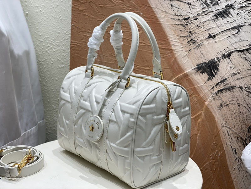 N品 DIOR ディオール Dior Groove 25 バッグ ミディアム M1365UBOL_M030 ホワイト ゴールド金具 激安優良店 - 画像 (8)