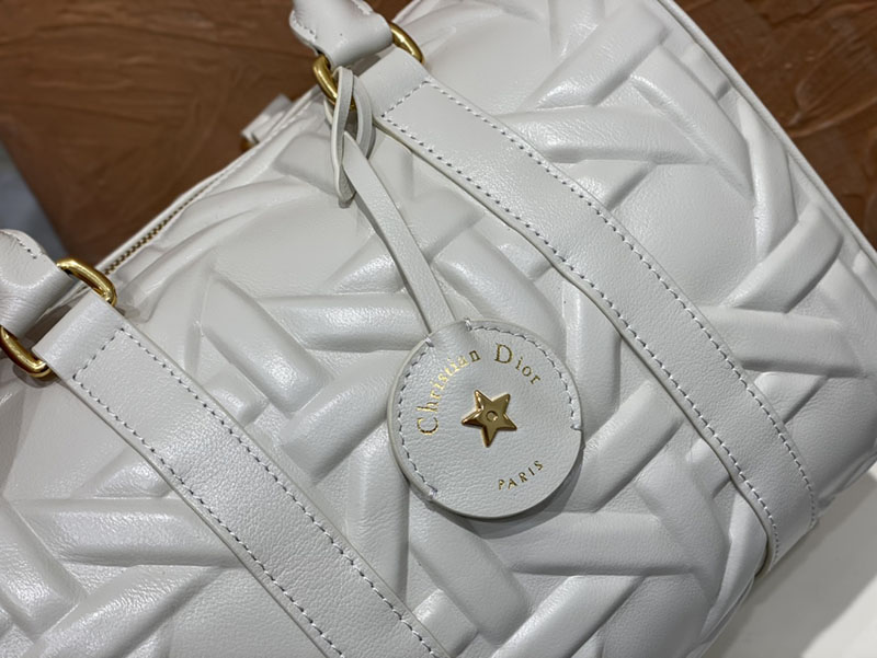 N品 DIOR ディオール Dior Groove 25 バッグ ミディアム M1365UBOL_M030 ホワイト ゴールド金具 激安優良店 - 画像 (6)