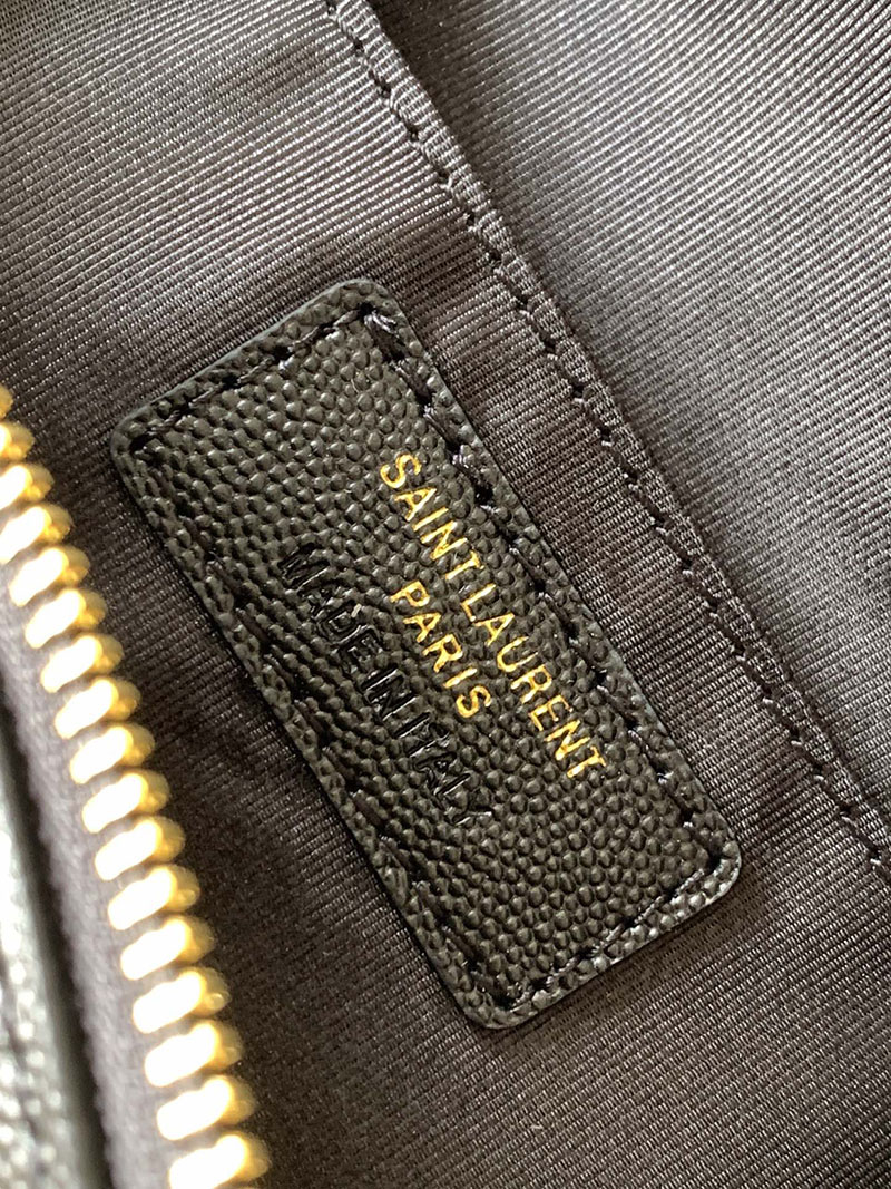 N品 YSL サンローラン バッグ メンズ ベルトバッグ”モノグラム” ブラック 589959DME0W1000 子羊の革 ゴールド金具 - 画像 (2)